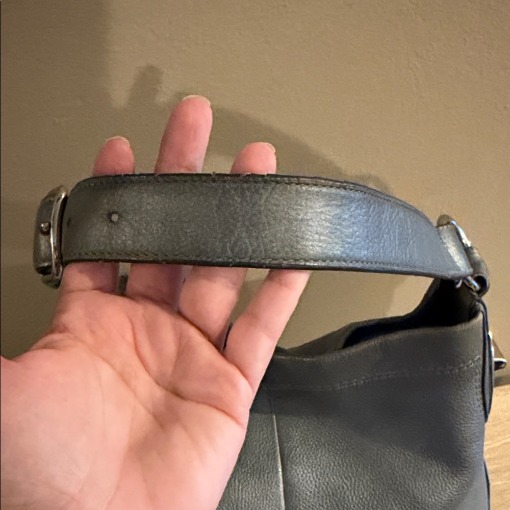 Coach Penelope Hobo Shoulder Bag Gray/Silver - Picture 5 of 11